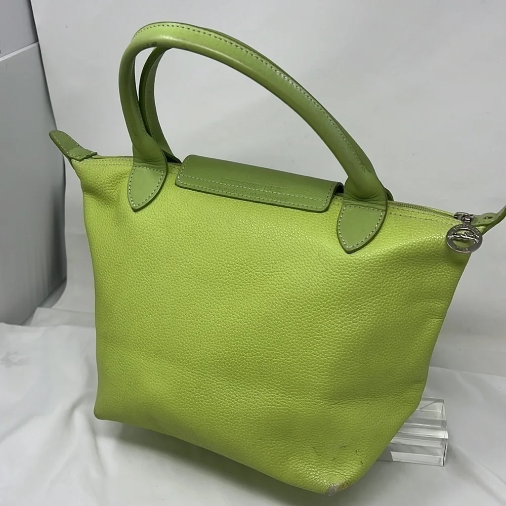 Longchamp Pebbled Leather Small Le Pliage Top Handle Zip Bag - Picture 2 of 13